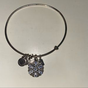 ALEX AND ANI Bangle silver snowflake w/ Swarovski
